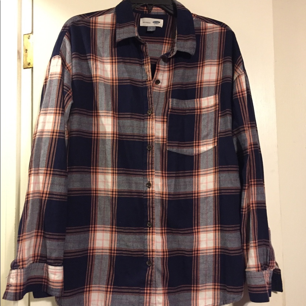 Old navy boyfriend flannel shirt.